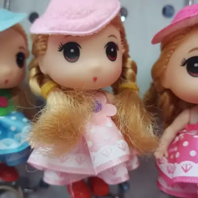 Confused Doll Keychain Cute Princess Girl Bag Hanging Accessories