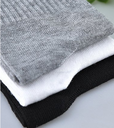 Summer short-sleeved, thin mesh breathable sports socks solid color all-cotton socks Specification image
