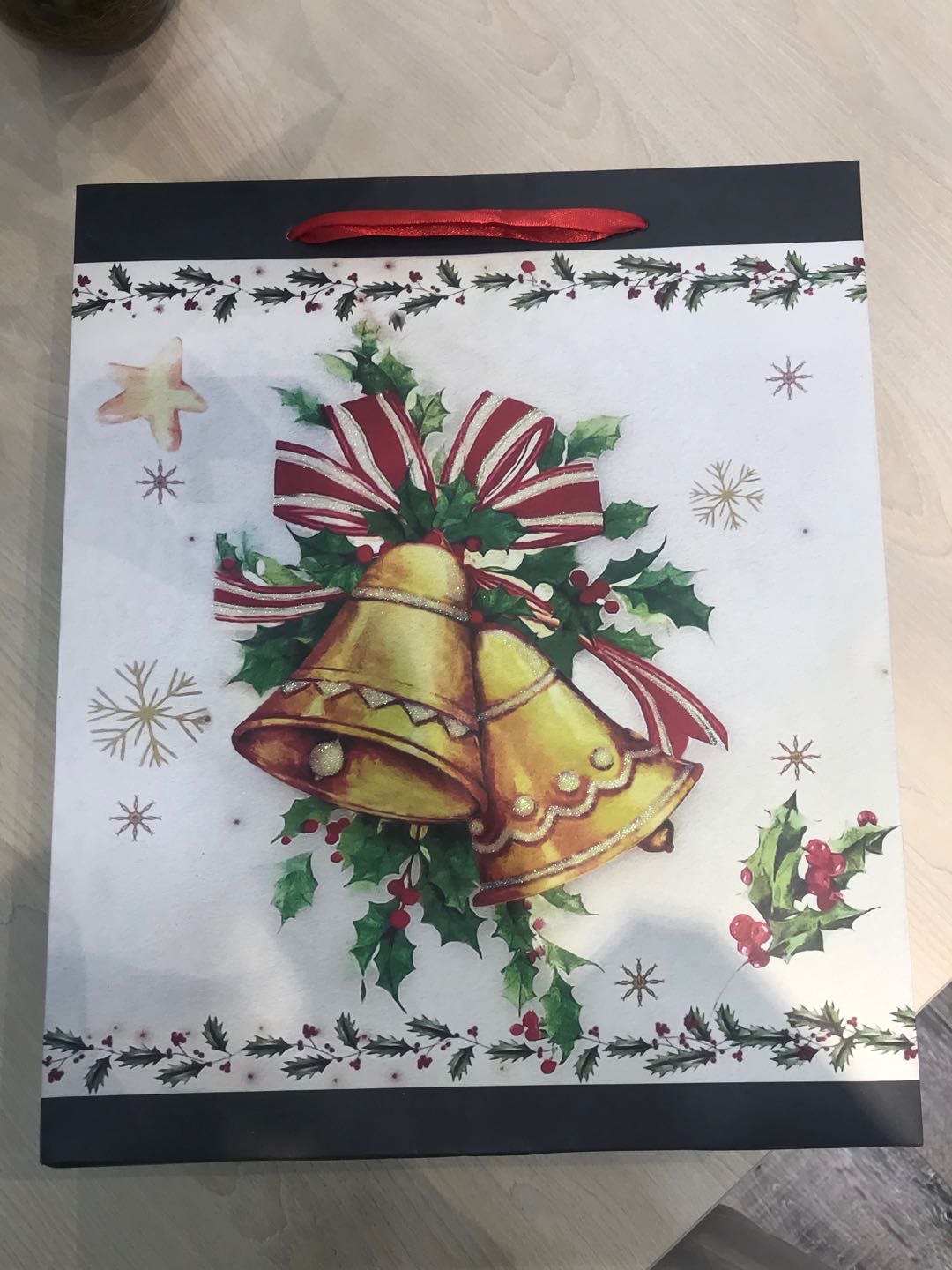 铃铛手提礼品袋圣诞礼品袋纸质袋环保袋图