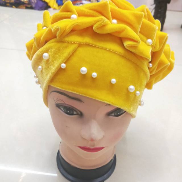 Manufacturers Direct Sales Spring Autumn Arab Muslim Adult Women Yellow Hijab