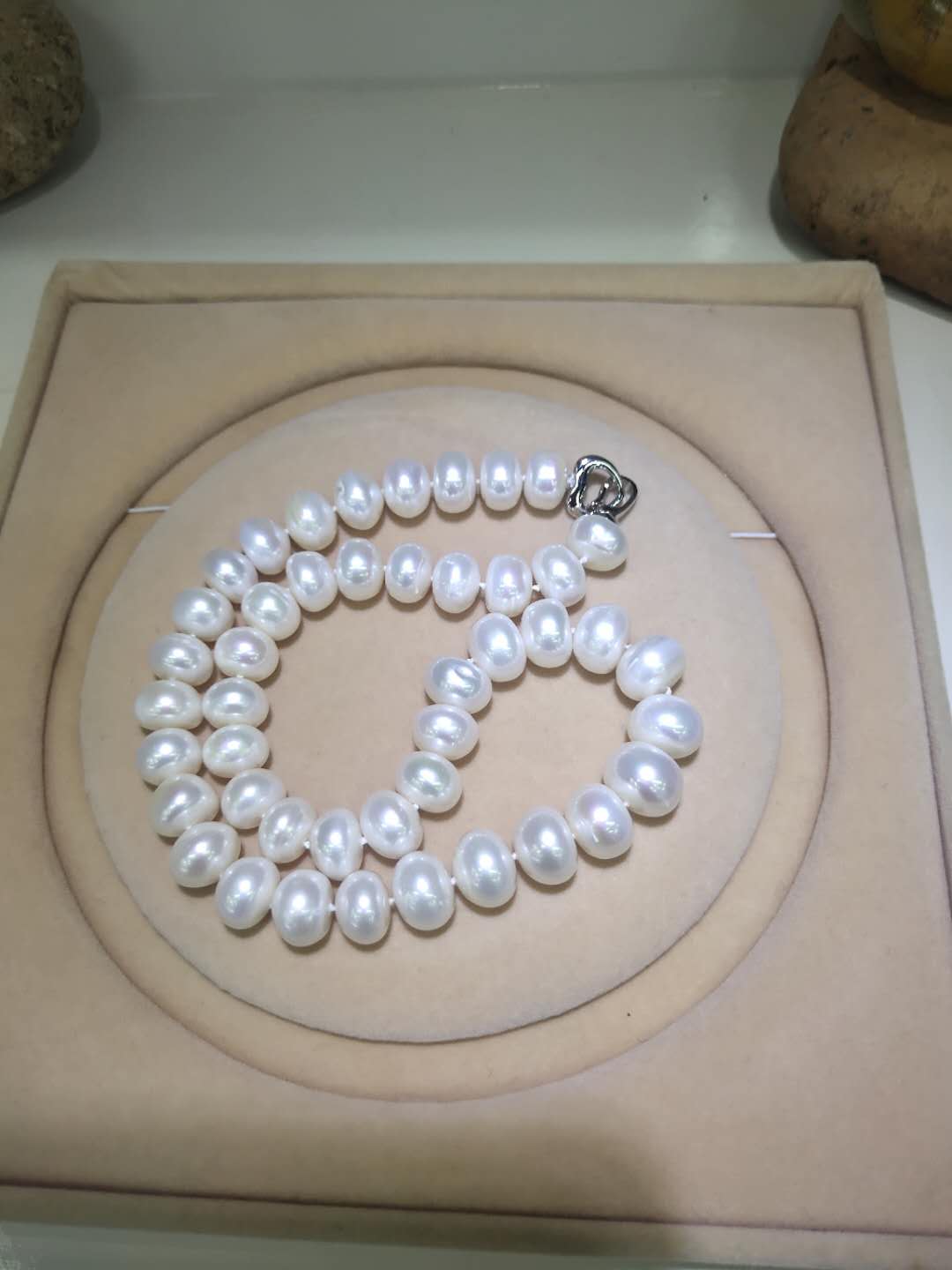 竹韵珠宝扁圆淡水珍珠项链送妈妈婆婆款细节图