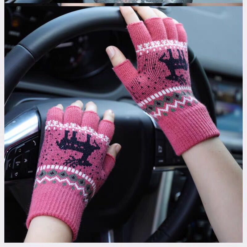 手套女薄款春秋冬天可爱学生加绒男士骑行保暖防寒触屏情侣款五指