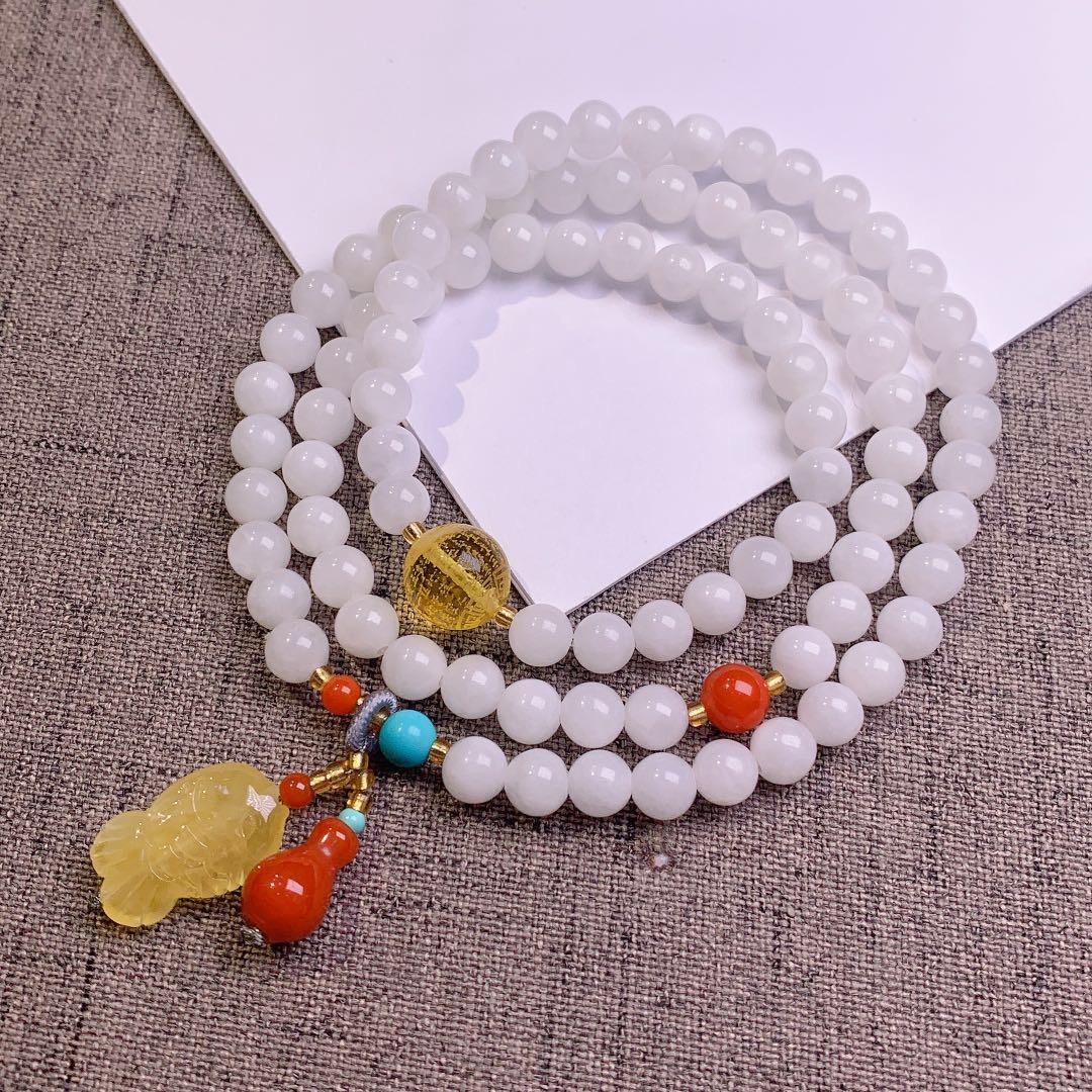 108-piece men's and women's bracelet made of high-quality porcelain turquoise in an old shape, Xiangyu 000555 Specification image