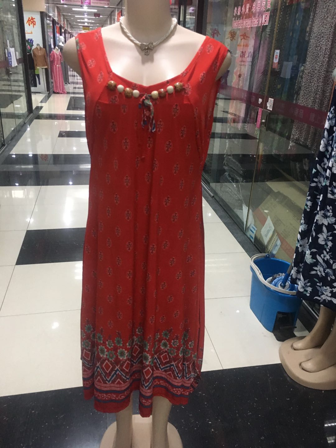 Custom fashion fashion slim sleeveless flowered dress thumbnail