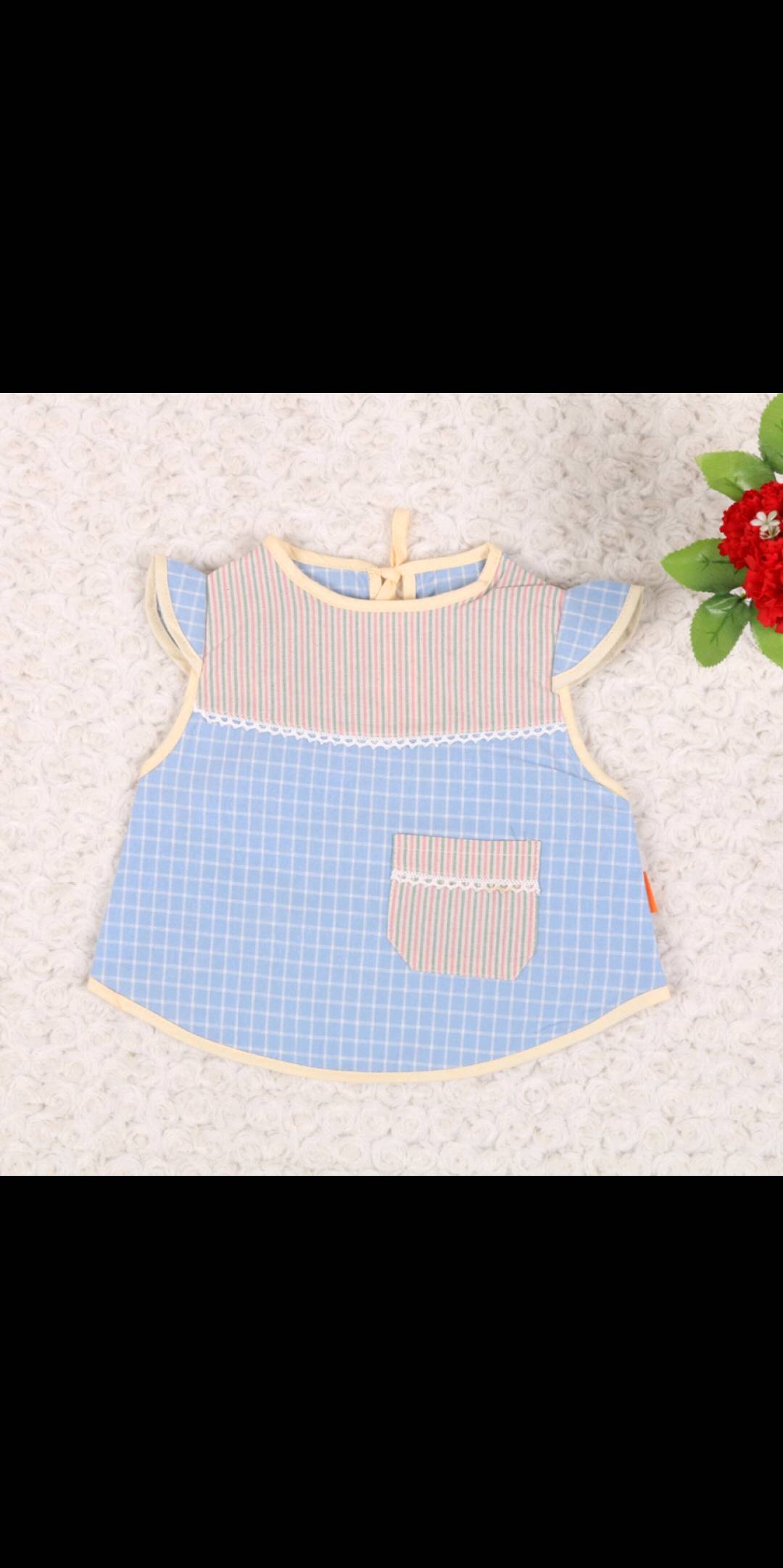 Summer Baby Drool Towel Baby Plaid Bib Children's Meal Pocket Waterproof