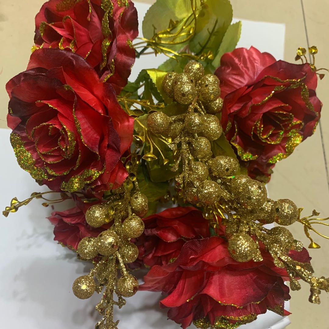 仿真花摆件工艺品卧室摆件客厅摆件婚庆花手工艺品