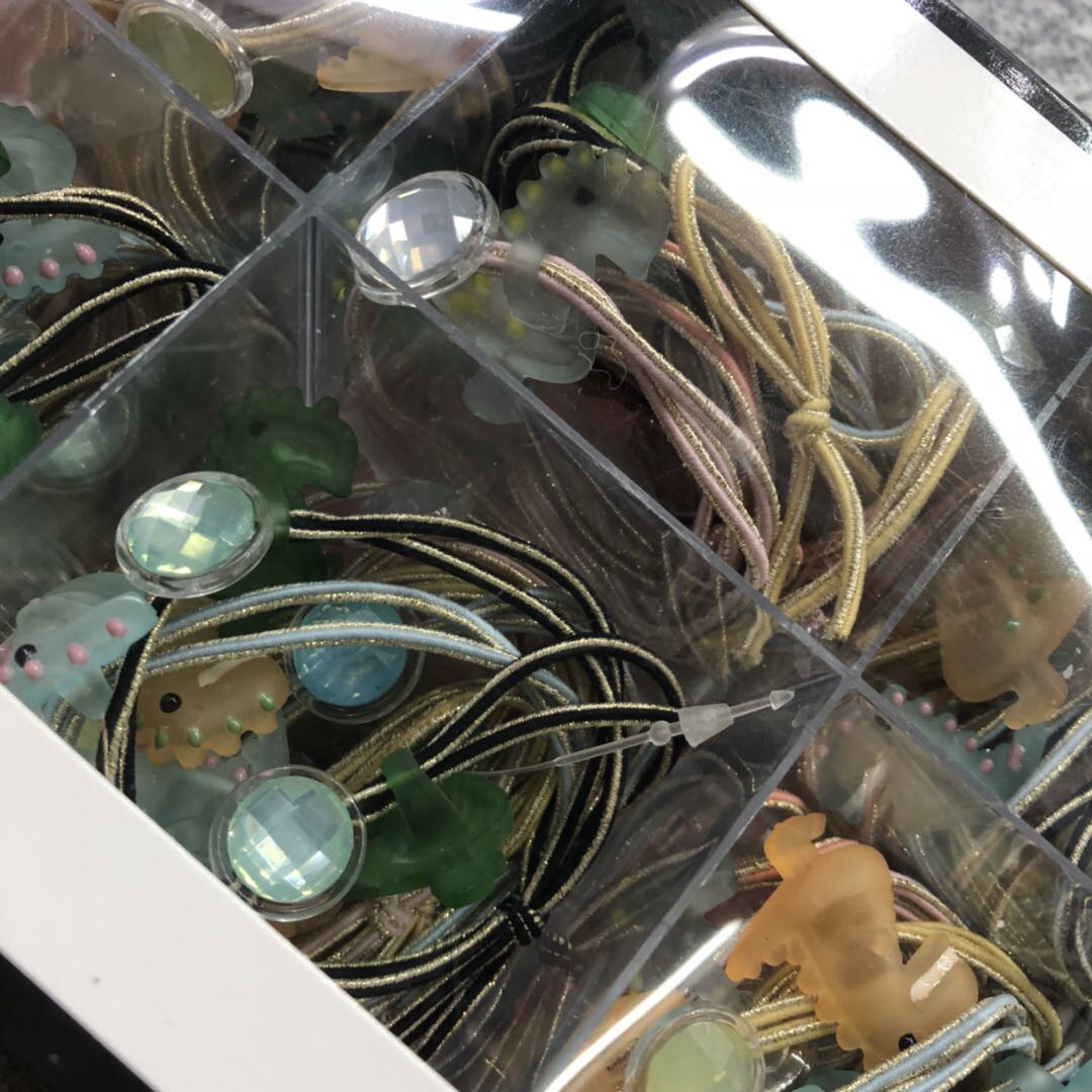 Hair band, hair tie, hair band, leather strap, hair tie, rubber band, Korean version, cute little dinosaur, Internet celebrity, Korean girl on Instagram details Picture