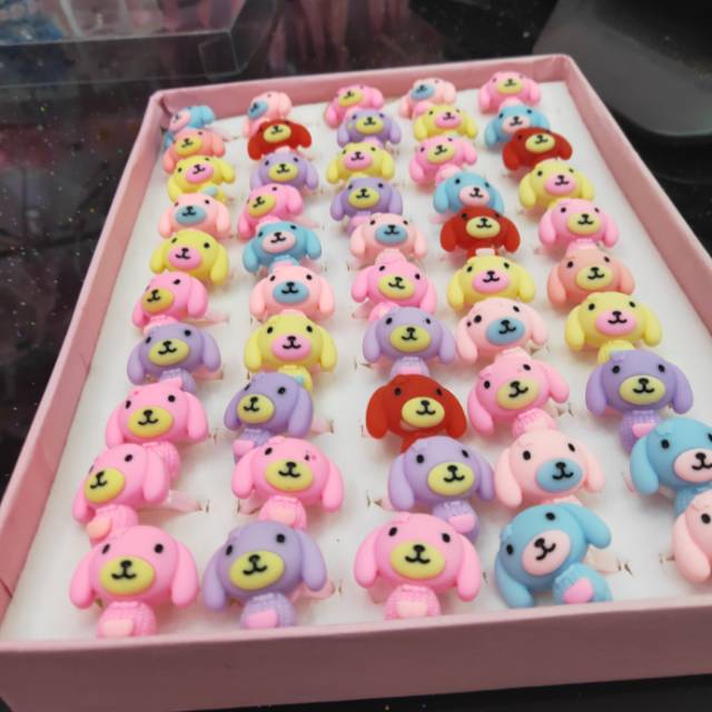 Cartoon Doll Ring Baby Toy Ring Cute Ring Specification drawing