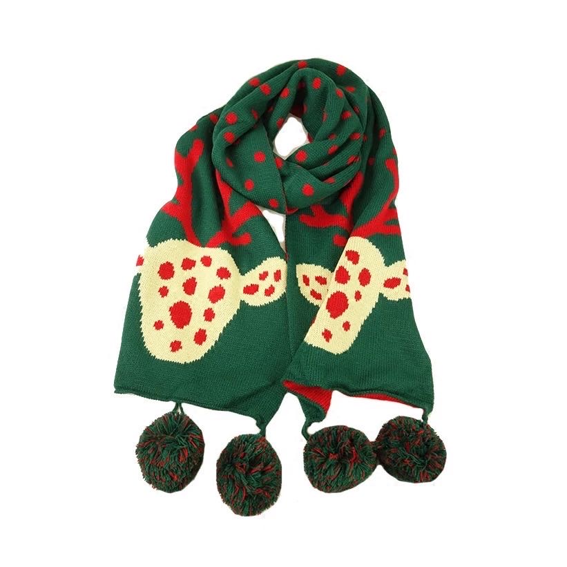 Green Scarf Thickened To Keep Warm Autumn And Winter Korean Fashion Specification drawing