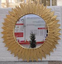 厂家金色金属太阳镜子背景墙装饰品金属圆镜现代豪华挂镜
