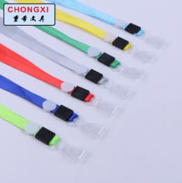 Card lanyard factory rope work card lanyard transparent leather buckle rope single package 100