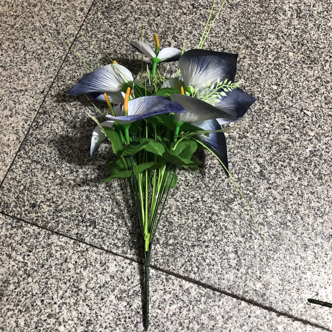 Factory direct sales of artificial flowers, 10-head calla lilies, wedding bouquets, engineering decorative flower arrangements