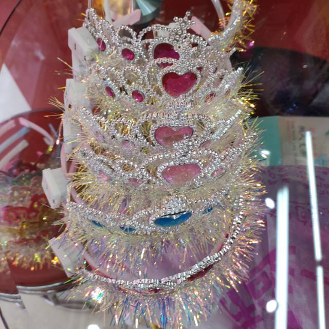 女孩金丝闪光皇冠头扣头饰舞台表演