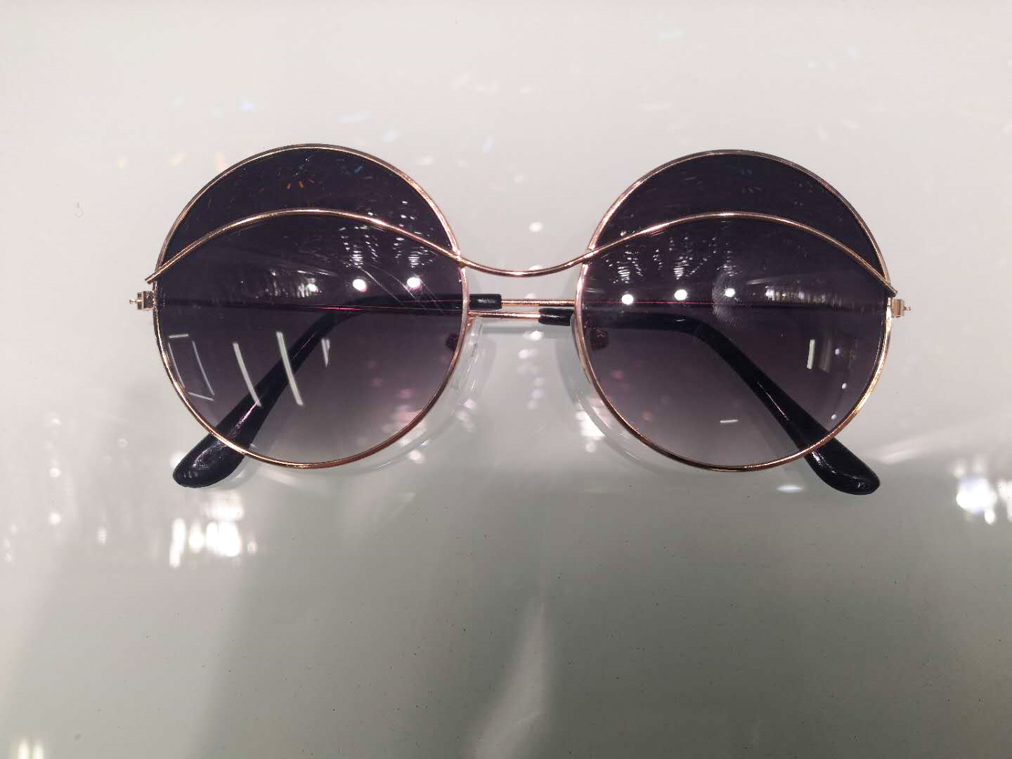 New fashionable large-framed sunglasses, round-framed charming purple sunglasses, polarized glasses, Korean version, trendy and trendy, high-end 16