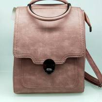 Women's leather bag backpack Korean version of girls' leather bag
