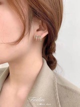 耳饰女韩国气质网红高级感锆石纯银圈圈耳环耳钉简约小巧时尚耳坠