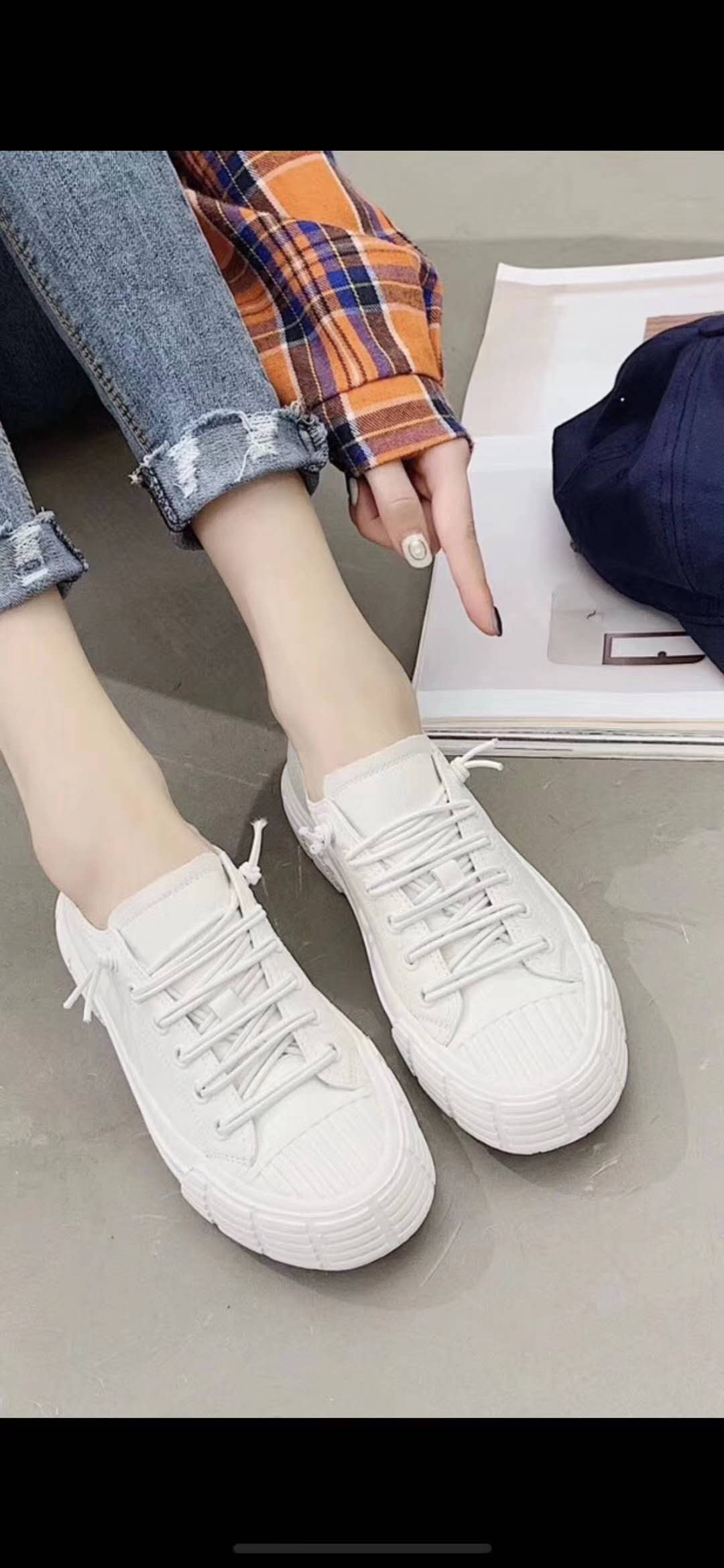 628812 European Products 2020 New Pure White Guangzhou Women's Leather Small Shoes Specification drawing