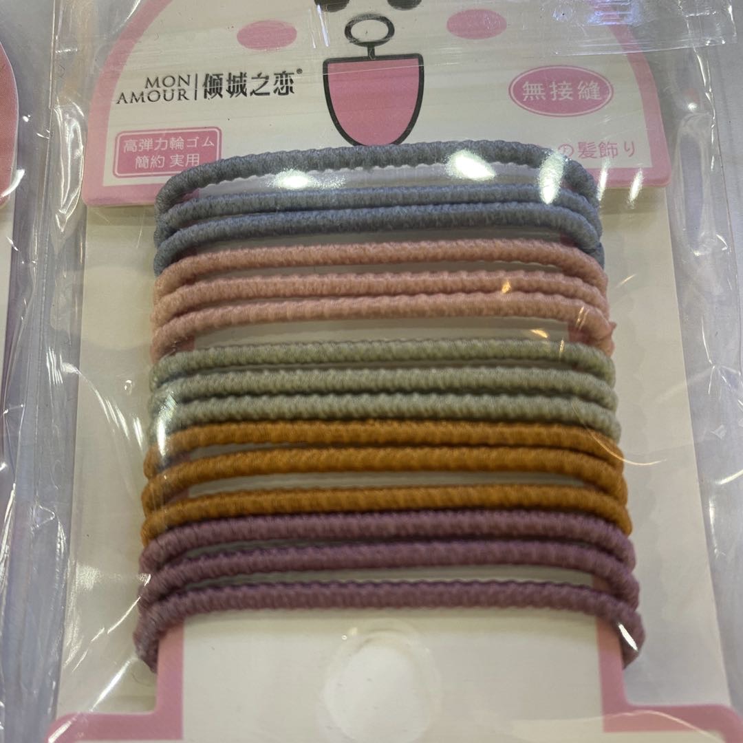 Colorful multi-color nylon versatile and simple elastic headband set Specification image