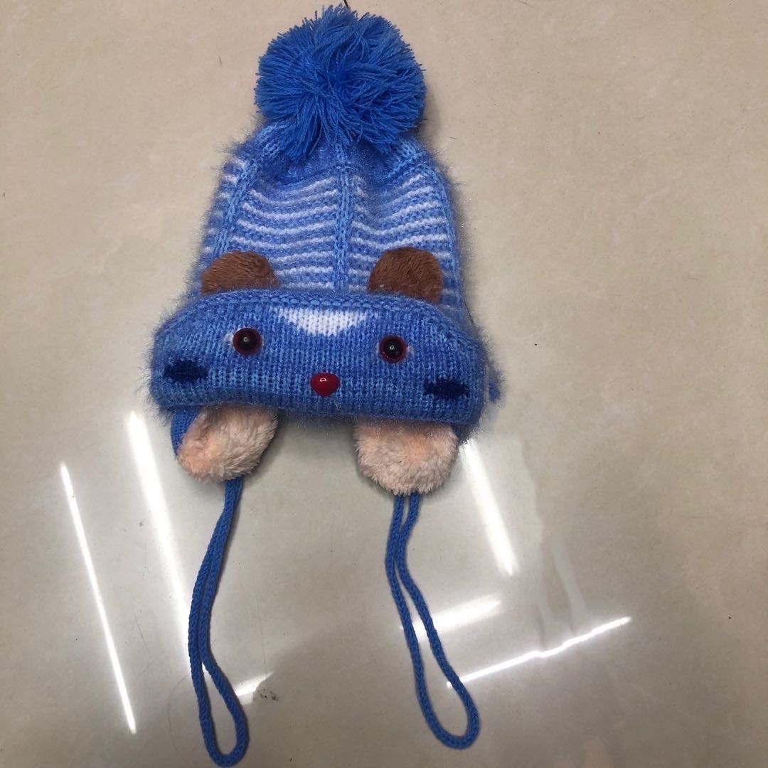 Boy's Hat 1-2 Winter Winter Hat With Fleece Thickened Warm Hat Wool Hat Girl 3 Years Old Girl Baby Little Boy