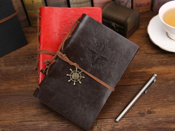 航海旅行/仿皮复古a6活页本子/涂鸦本海盗本产品图