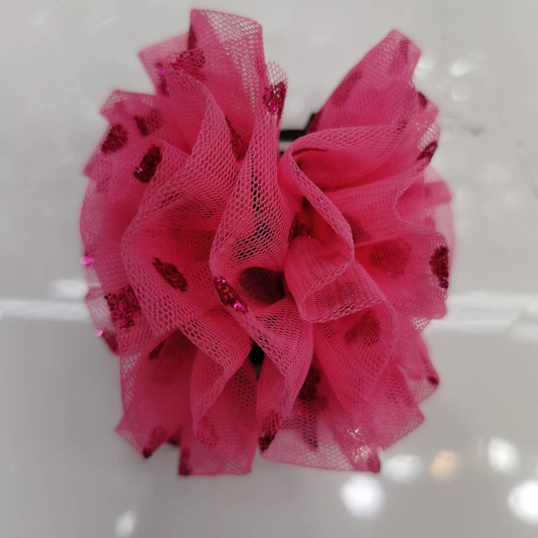 韩版时尚洋气新款热销布艺头饰欧根纱头扣产品图