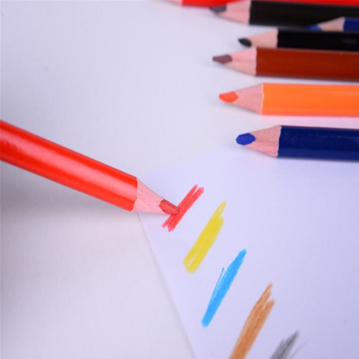 Colored Pencil Triangle Pen Holder Student Children Draw Drawing Graffiti Fill Color Lead Multicolor details Picture