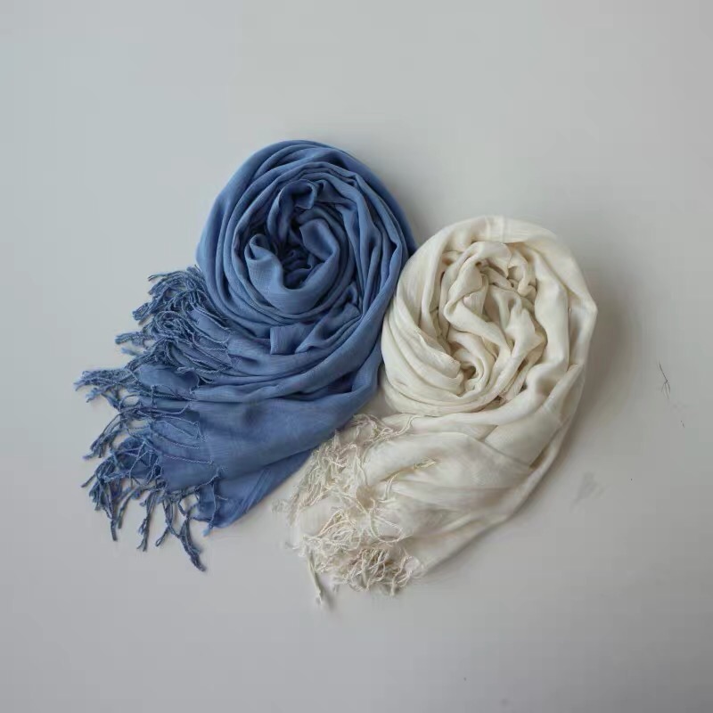 Autumn And Winter New Simple Atmosphere Fringe Shawl Dual-Purpose Scarf