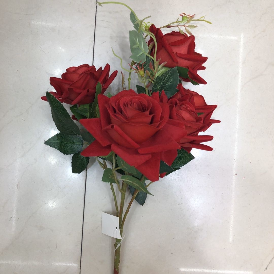 Simulation Of Multi-Head Rose Garden Small Fresh Decoration Home Photography Accessories Manufacturers Direct Sales