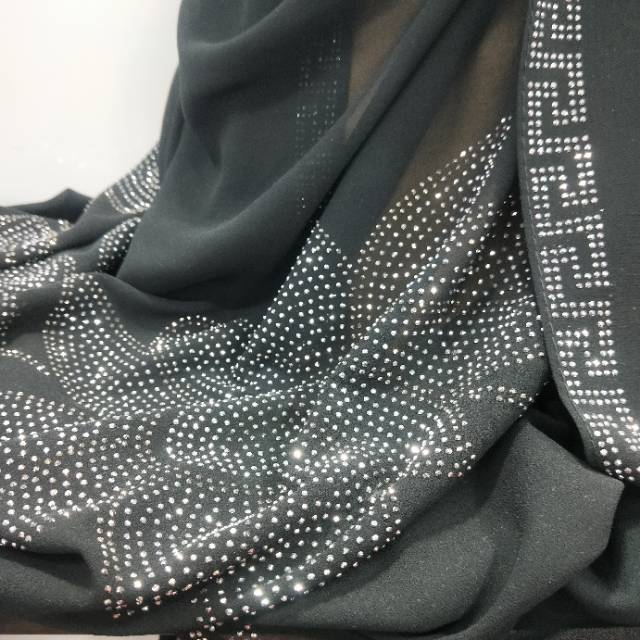 Manufacturers Direct Sales Of Muslim Black Ethnic Style Adult Women's Large Headscarf details Picture