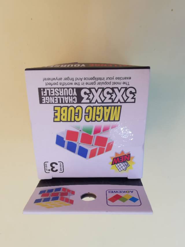 单个彩盒包装六色3阶魔方塑料材质魔术方块益智玩具