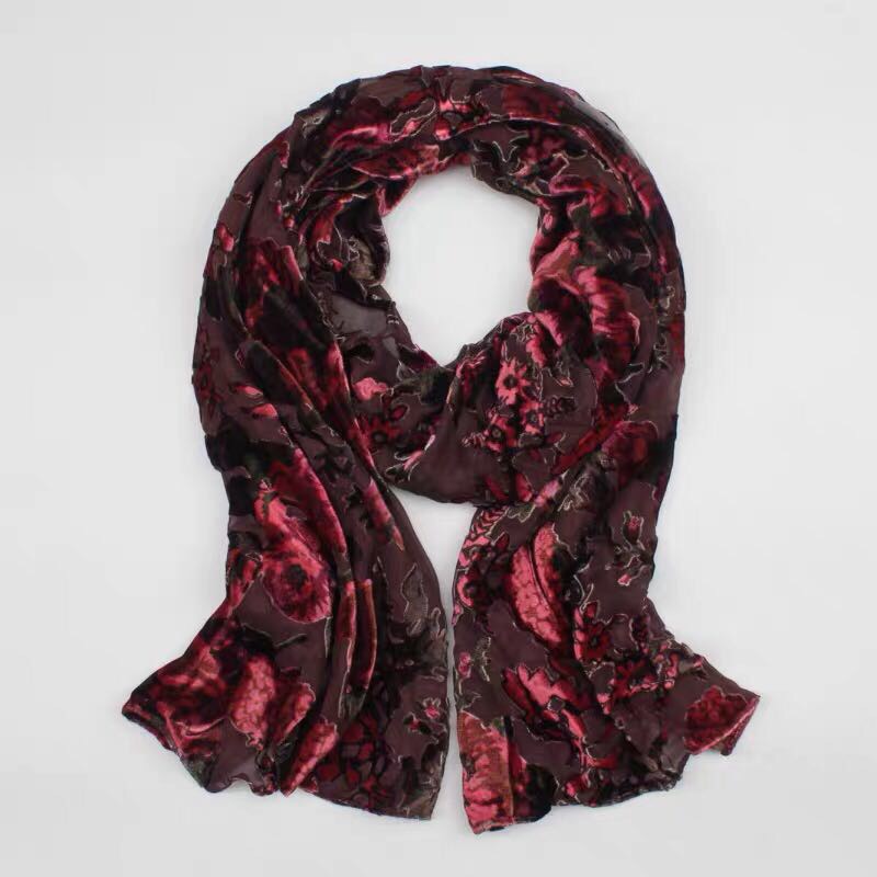 New Spring And Autumn True Velvet Women's Scarf High-End Shawl Long Scarf