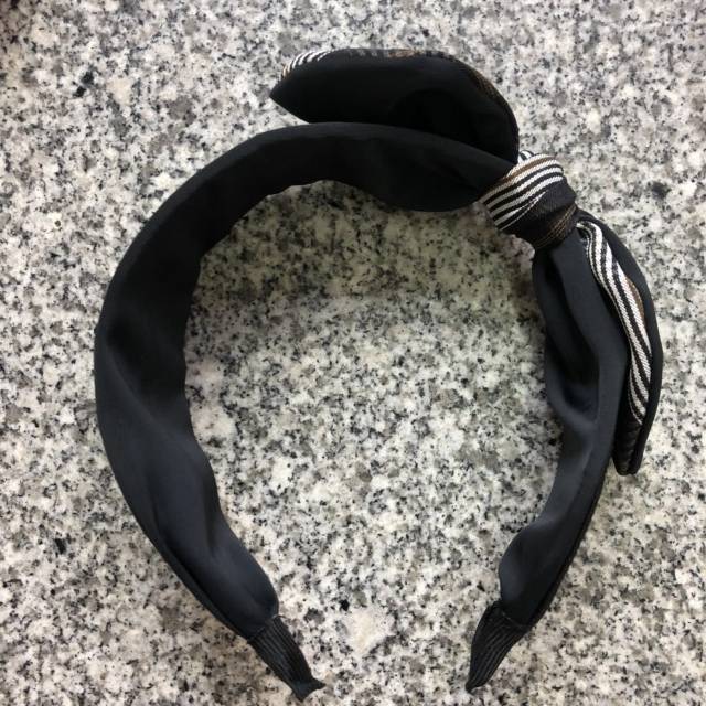 韩国简约宽边发箍头饰拼色蝴蝶结带齿防滑头箍发带发带