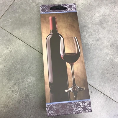 White cardboard red wine and wine bags 36*12.5*8.5cm gift bags thumbnail