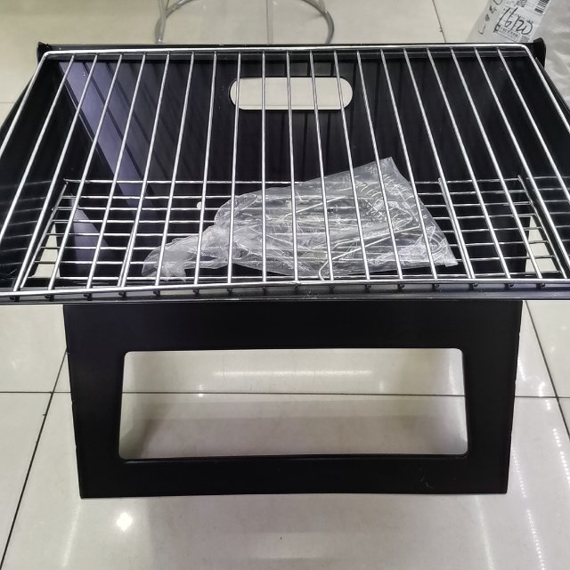 户外木炭烧烤架便携手提折叠X型烧烤炉烧烤箱图