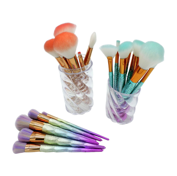 新款7支10支牛角套刷螺纹套刷美人鱼套刷