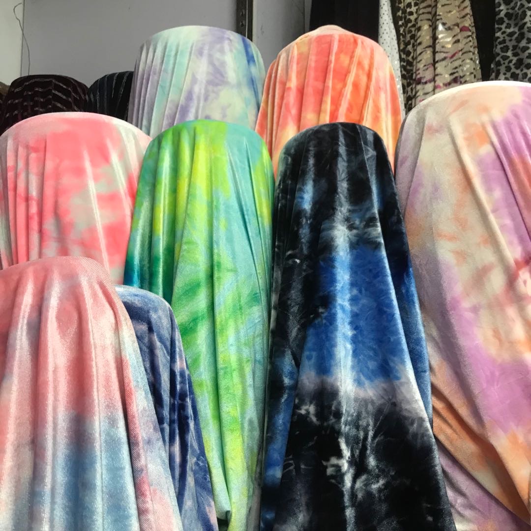 Tie-Dye Korean Cashmere Four-Sided Stretch Clothing Headgear Toy Crafts Specification drawing