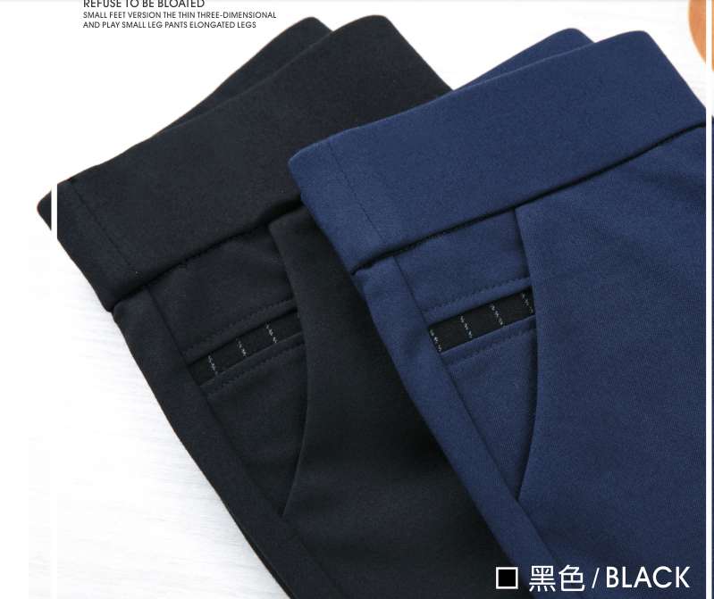 Women wear large-sized stretch casual pants on the outside. High-waisted fashionable mom women's pants for middle-aged and elderly people details Picture