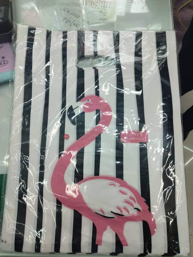Clothing Bag Gift Bag Tote Bag Small Gift Bag Plastic Flamingos Plant Small Fresh Gift Bag