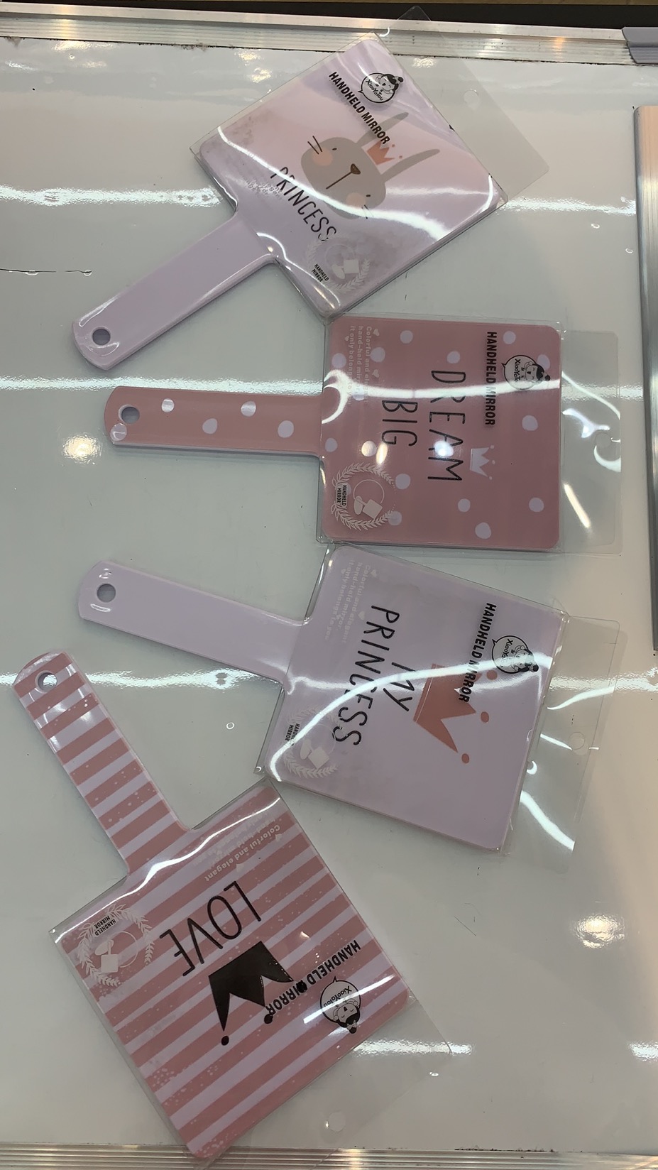 皇冠手持化妆镜少女随身便携梳妆镜补妆镜子