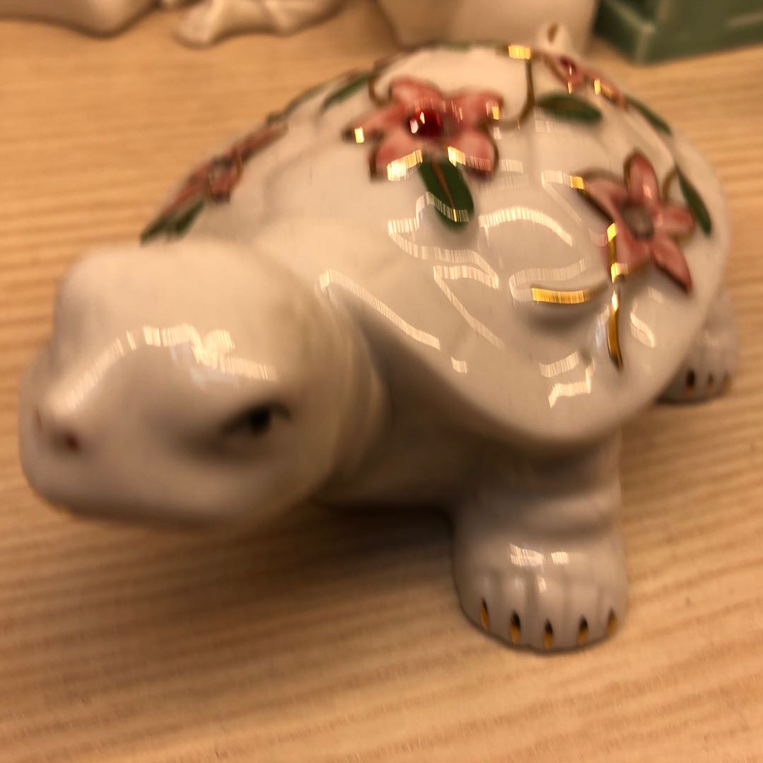 Jintai Craft patterned turtle creative ceramic handicrafts and decorative items, European luxury home display gifts details Picture