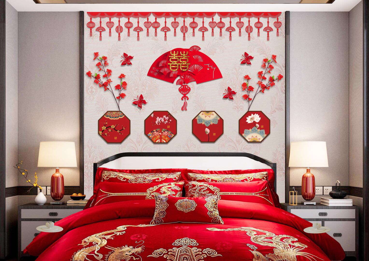 New House Decoration Package Wedding Bedroom Wedding Room Decoration Set Creative Wedding Supplies Complete Living Room