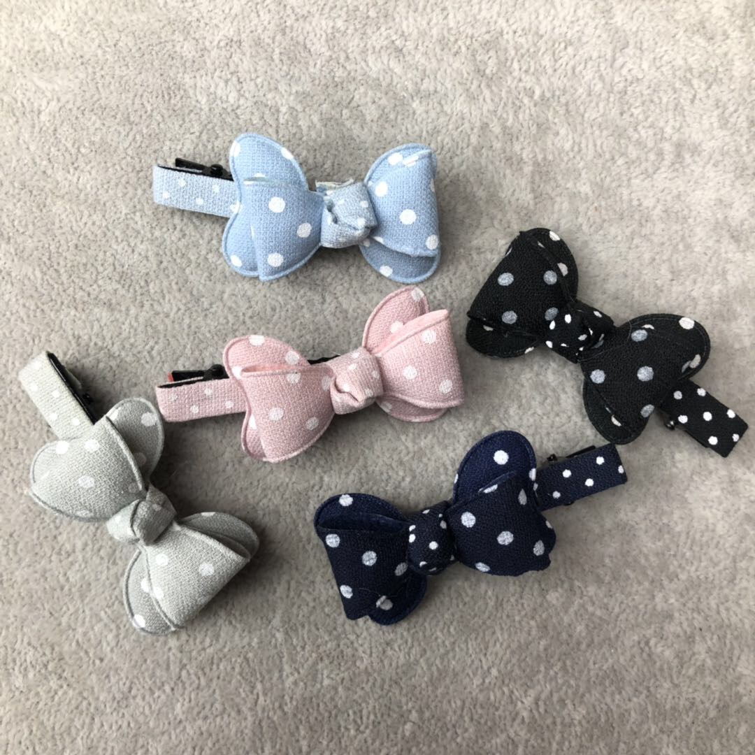 Korean version of the fashion children's cloth tiara little girl bow hairpin