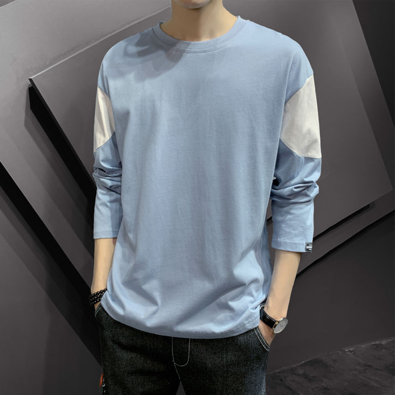 纯棉男士夏季潮流新款T秋装长袖卫衣潮牌宽松男装长袖
