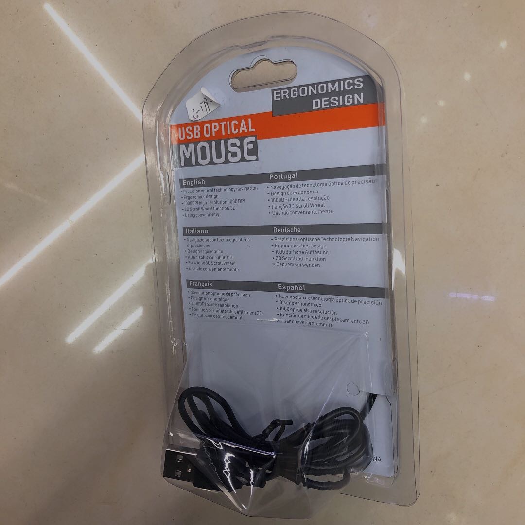 Mouse Desktop Computer General Wired Office Ps2 Round Hole Interface Round Head Mouse Specification drawing