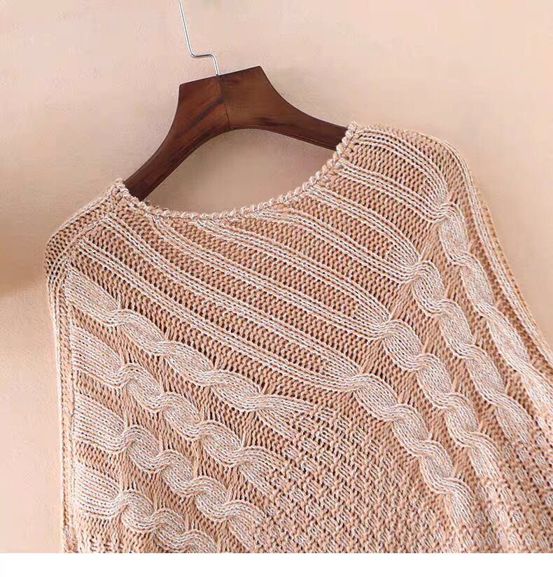Women's Fashion Trend Casual All-In-One Knitted Shawl Cape With Beard details Picture
