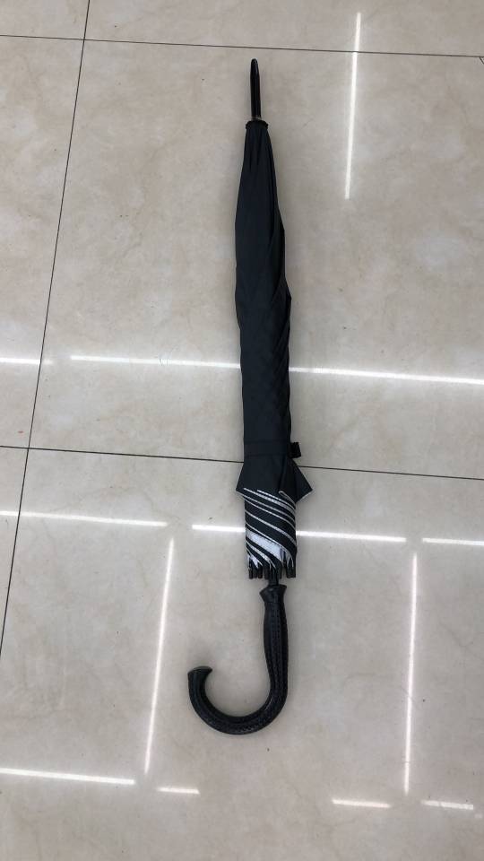 Business silver rubber automatic umbrella, long-handled umbrella, arched umbrella