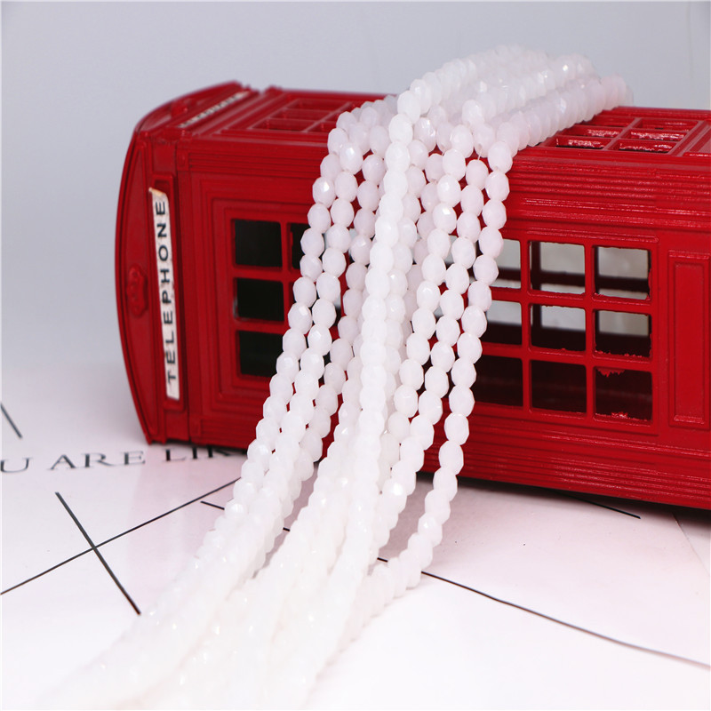 diy散珠带孔手链发饰配件进口ab彩玻璃水晶车轮扁珠手串珠子散装细节图