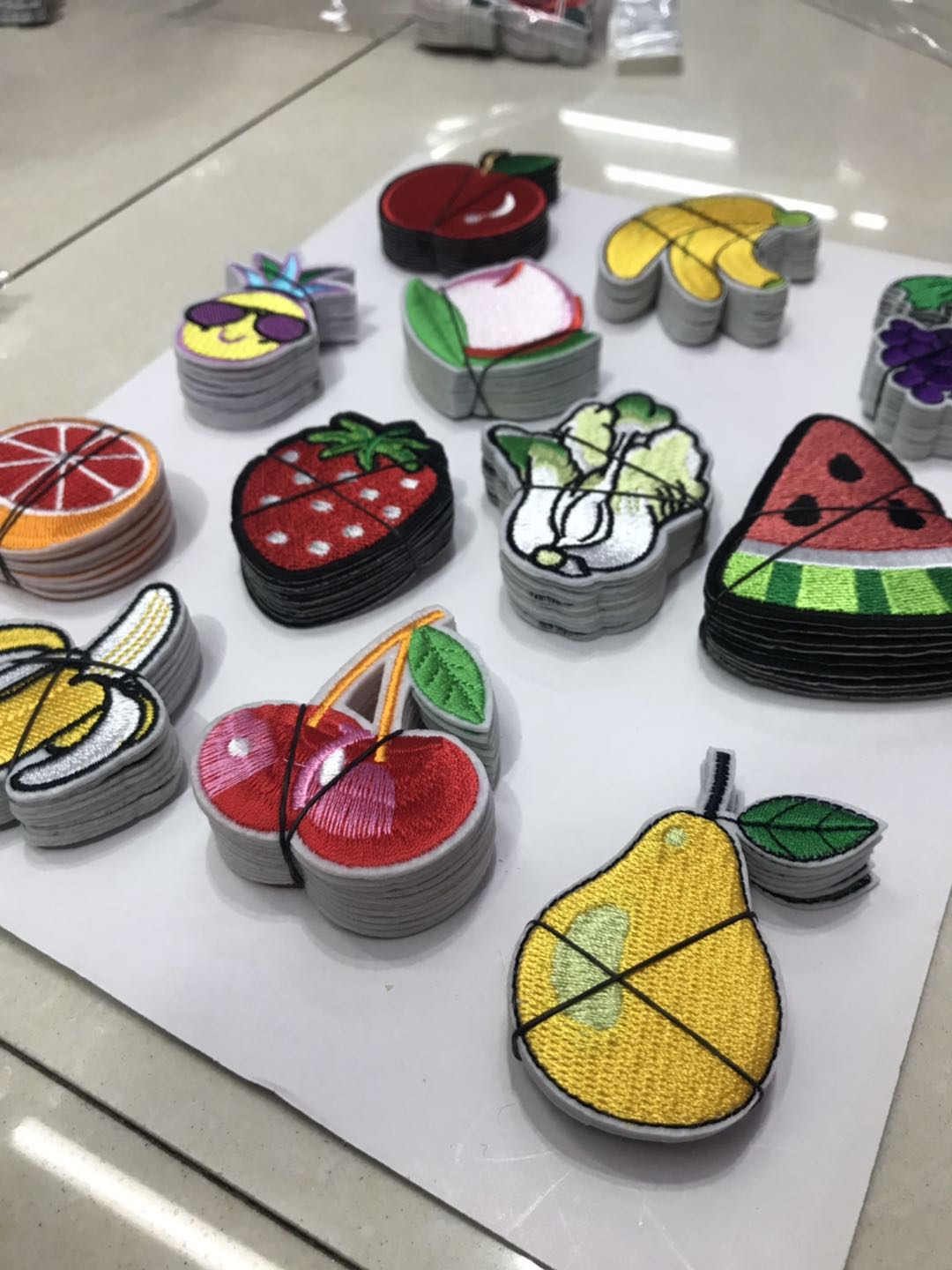Cartoon Fruit Pattern Computer Embroidery Stickers 12 Decorative Creative Stickers details Picture