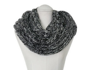 Men's and women's fashionable, trendy, versatile and warm double-layer knitted neck with mohair floral thread