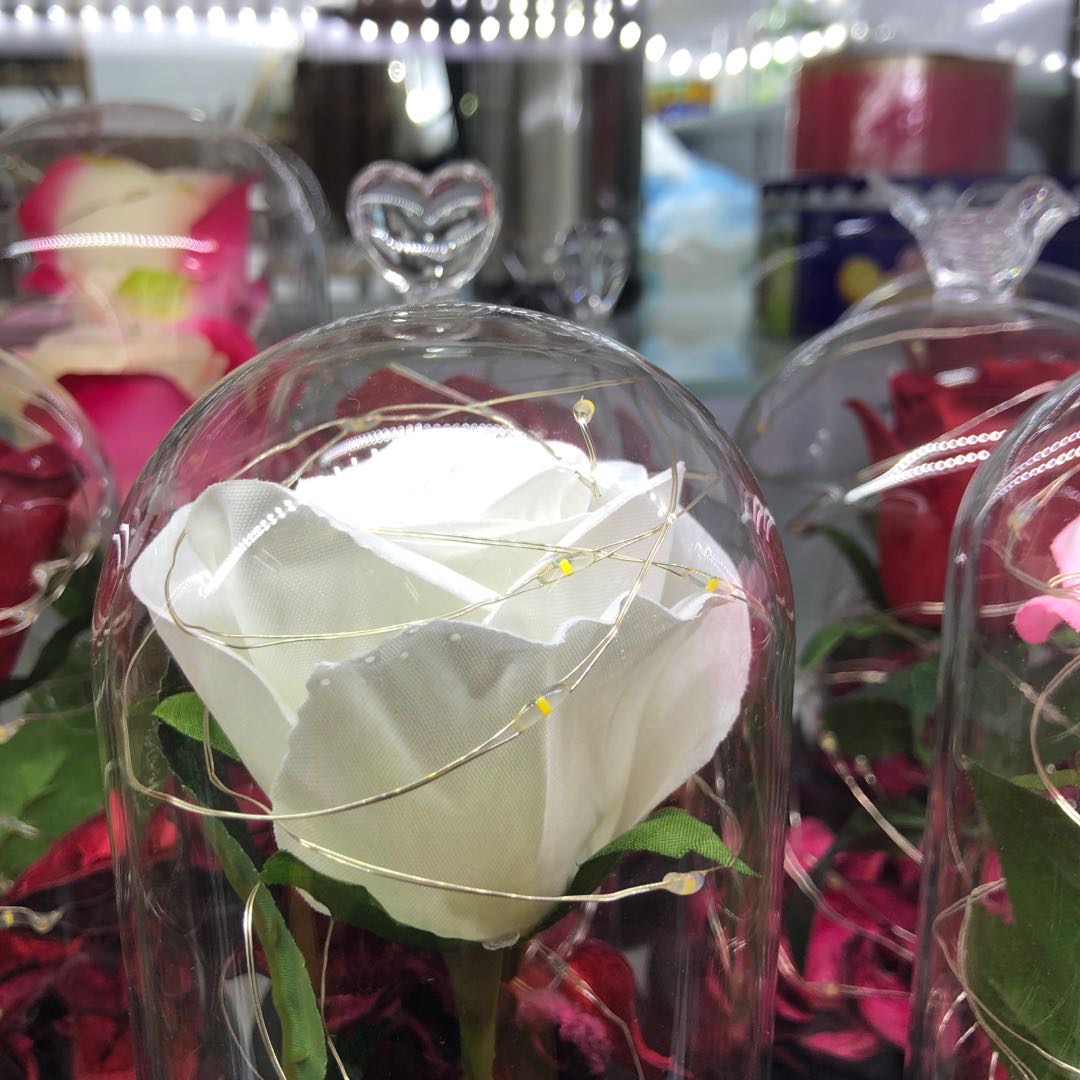 Creative New Year's Day gift: Rose with a light and glass cover for Teachers' Day and birthday details Picture